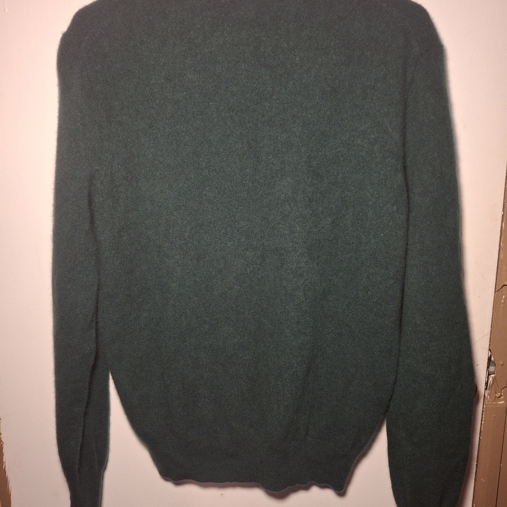 J. Crew Deep Green Crewneck Cashmere Sweater - Picture 3 of 4
